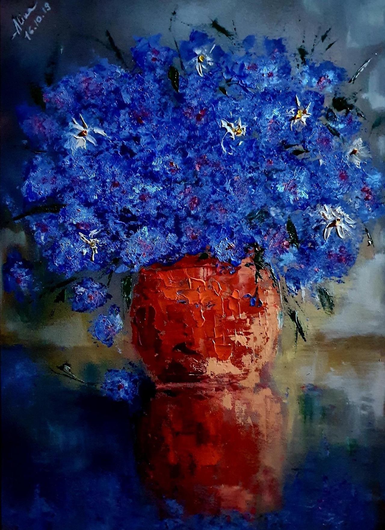 ArteDiAlina.com painting: glass table